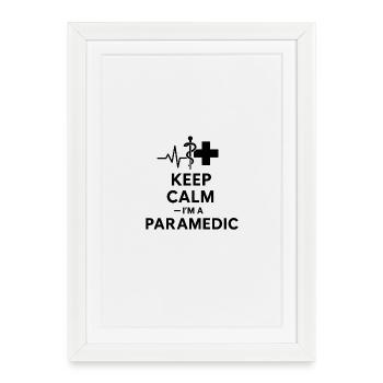 Paramédic Keep Calm - Affiche encadrée (27 × 37 cm) - blanc - Devant
