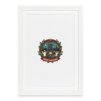 Lantern Shimmer Winter Wonderland - Framed poster (27 × 37 cm) - white - Front
