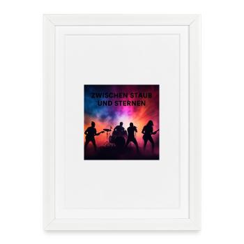 Between dust and stars - Framed poster (27 × 37 cm) - white - Front