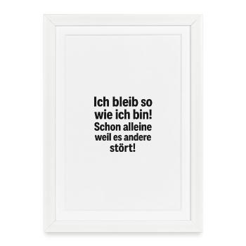 Reste comme je dis - Affiche encadrée (27 × 37 cm) - blanc - Devant