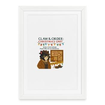 ÉDITION DE NOËL DE L’ORDRE DE GRIFFES - Affiche encadrée (27 × 37 cm) - blanc - Devant
