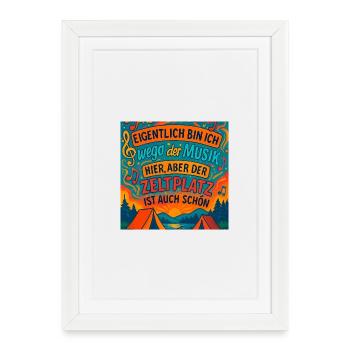 Campsite Melody of Time Out - Framed poster (27 × 37 cm) - white - Front