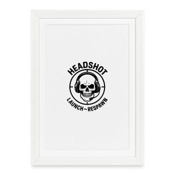 Headshot Launch Respawn - Framed poster (27 × 37 cm) - white - Front