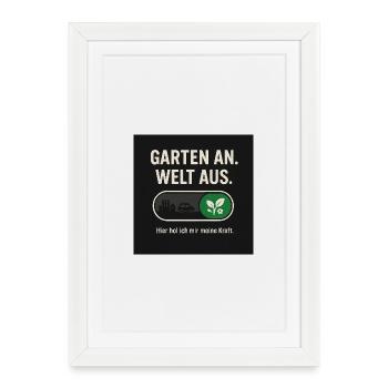 Jardin en marche. Monde en fin de vie. Le pouvoir de la nature - Affiche encadrée (27 × 37 cm) - blanc - Devant