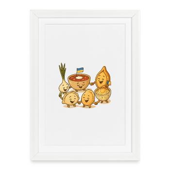 Don des cultures - Affiche encadrée (27 × 37 cm) - blanc - Devant