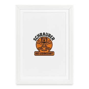 Screwdriver with passion - Framed poster (27 × 37 cm) - white - Front
