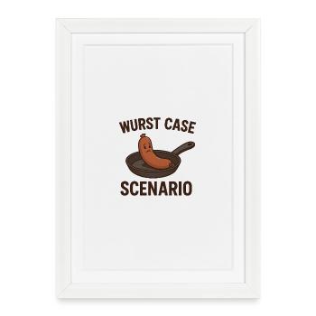 Sausage Case Scenario - Framed poster (27 × 37 cm) - white - Front