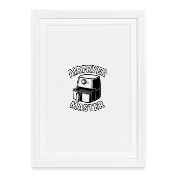 Maître de la friteuse à air - Affiche encadrée (27 × 37 cm) - blanc - Devant