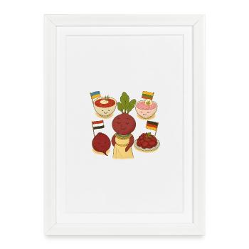 beetroot - Framed poster (27 × 37 cm) - white - Front