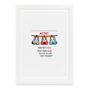 Action Hanging Peppers Cartoon - Framed poster (27 × 37 cm) - white - Front