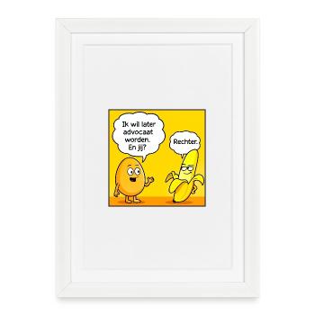 Comédie avocat et juge - Affiche encadrée (27 × 37 cm) - blanc - Devant