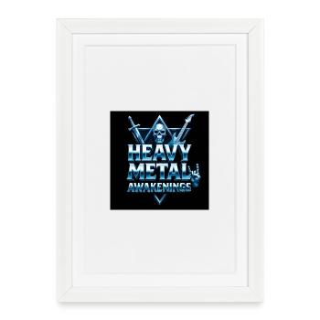 Heavy Metal Awakenings Skull Guitar - Framed poster (27 × 37 cm) - white - Front