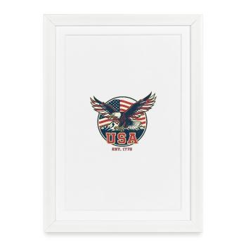 USA Patriotic Eagle Vintage - Framed poster (27 × 37 cm) - white - Front