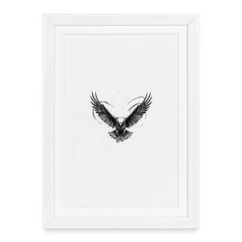 Vecteur de tatouage Eagle Bird of Prey Freedom - Affiche encadrée (27 × 37 cm) - blanc - Devant