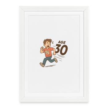 Born in '96 – Not Ready for 30 - Framed poster (27 × 37 cm) - white - Front