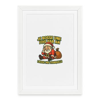 Tired Christmas: Leave Me Alone - Framed poster (27 × 37 cm) - white - Front