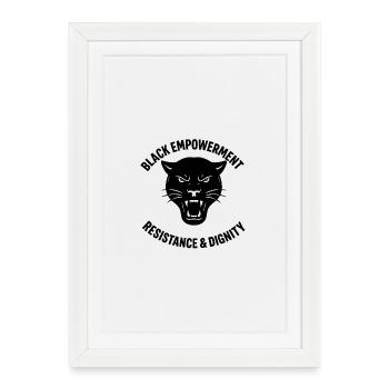 Black Empowerment Panther – Resistance & Dignity - Framed poster (27 × 37 cm) - white - Front