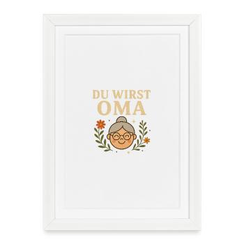Tu seras grand-mère grand-mère humour - Affiche encadrée (27 × 37 cm) - blanc - Devant