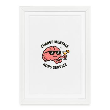 Mental load: OFF DUTY - Framed poster (27 × 37 cm) - white - Front