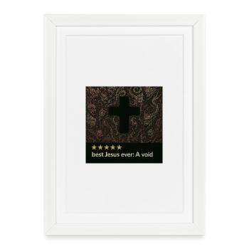 Cross in Dark Void - Framed poster (27 × 37 cm) - white - Front