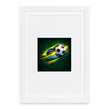Swing du Flag Football du Brésil - Affiche encadrée (27 × 37 cm) - blanc - Devant