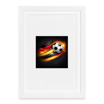 Fire Trail Allemagne Football - Affiche encadrée (27 × 37 cm) - blanc - Devant