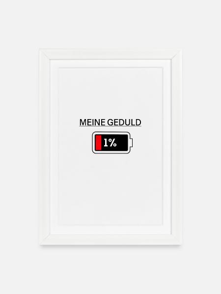 MY PATIENCE - Framed poster (27 × 37 cm) - white
