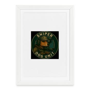 Unité de chiens de tireur d’élite - Affiche encadrée (27 × 37 cm) - blanc - Devant