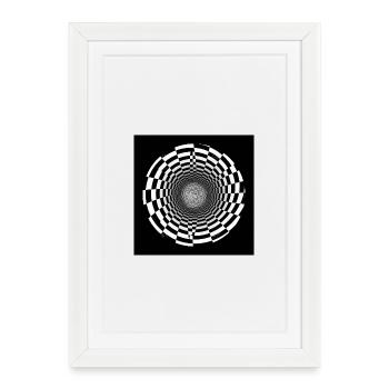 Vortex optique noir et blanc - Affiche encadrée (27 × 37 cm) - blanc - Devant