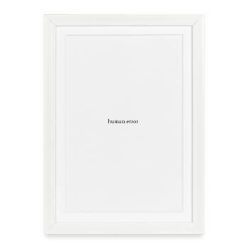 Human Error – Minimalist Statement - Framed poster (27 × 37 cm) - white - Front