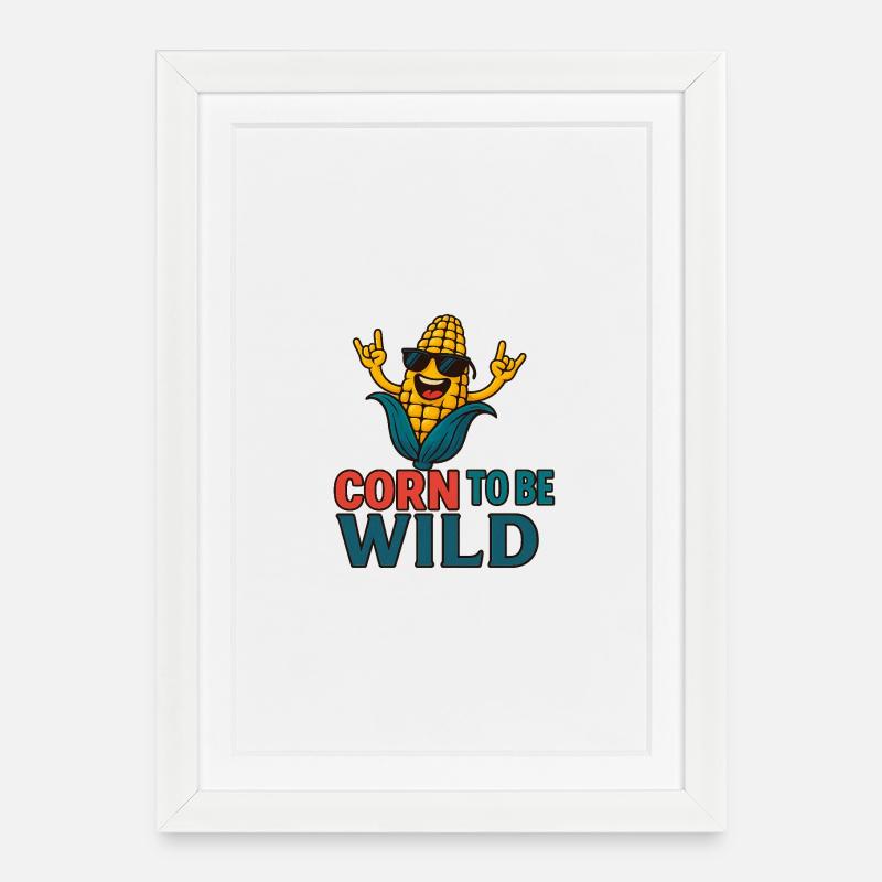 Korn to be Wild – Korn-Spaß - Framed poster (27 × 37 cm) - white