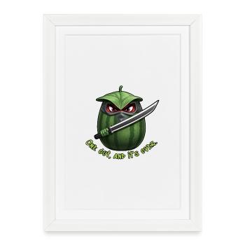 Watermelon Ninja: A Cut End - Framed poster (27 × 37 cm) - white - Front