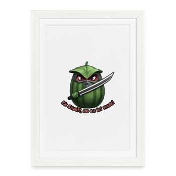 Watermelon Ninja Blade - Framed poster (27 × 37 cm) - white - Front