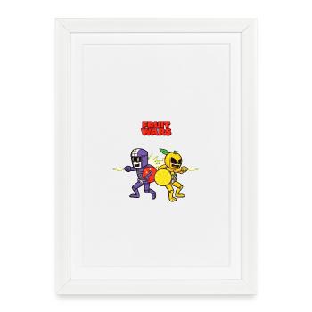 Guerre des Fruits Guerrier des Fruits - Affiche encadrée (27 × 37 cm) - blanc - Devant