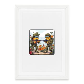 Blossom Fight Duo - Affiche encadrée (27 × 37 cm) - blanc - Devant