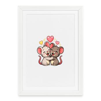 Love - Framed poster (27 × 37 cm) - white - Front