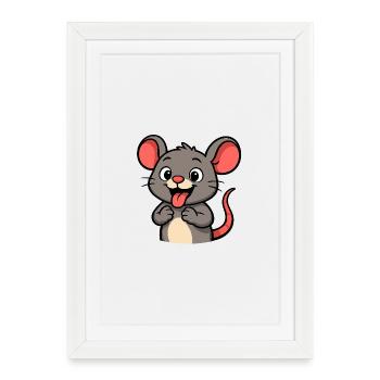 Souris Vilaine - Affiche encadrée (27 × 37 cm) - blanc - Devant