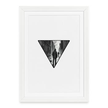 Urban Noir Alley Path - Framed poster (27 × 37 cm) - white - Front