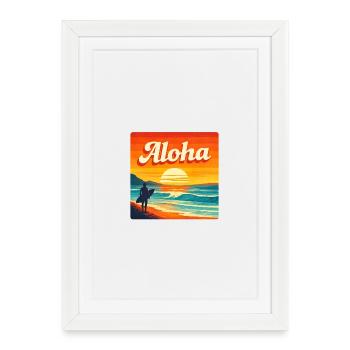 Aloha Sunset Surf - Framed poster (27 × 37 cm) - white - Front