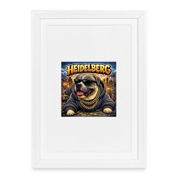 Style de rue Heidelberg Bulldog - Affiche encadrée (27 × 37 cm) - blanc - Devant