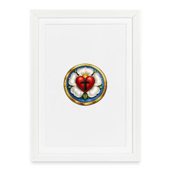 Martin Luther Rose - Affiche encadrée (27 × 37 cm) - blanc - Devant