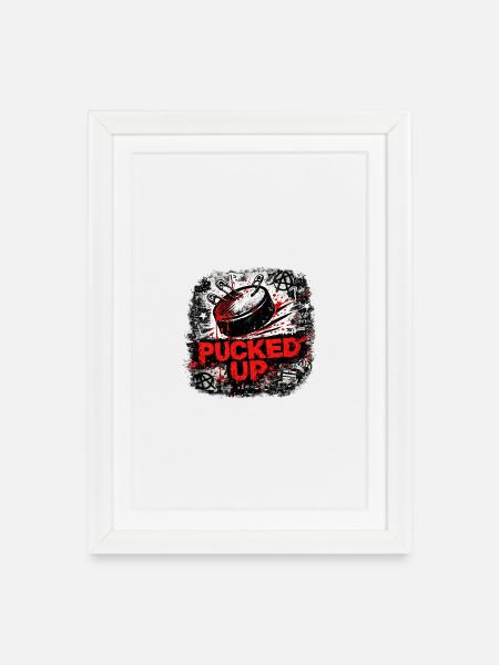 Punk graffitier déformé - Affiche encadrée (27 × 37 cm) - blanc