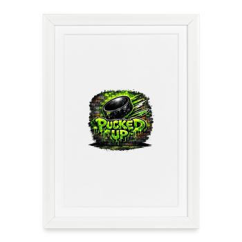 Pucked Up Graffiti Neon - Framed poster (27 × 37 cm) - white - Front