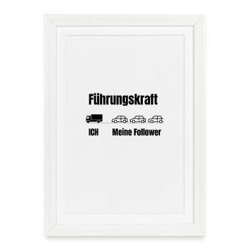 Executive and Followers Chain - Framed poster (27 × 37 cm) - white - Front