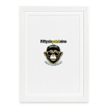 Cinquante-six virgule neuf - Affiche encadrée (27 × 37 cm) - blanc - Devant