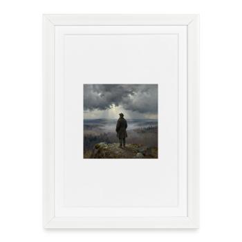 View of the Misty Mountains - Framed poster (27 × 37 cm) - white - Front