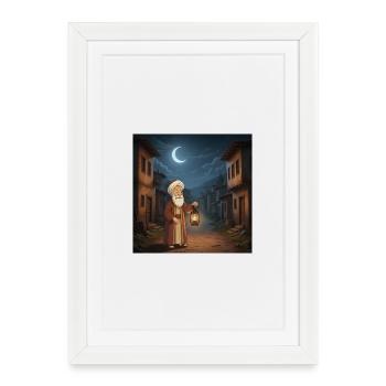 Nasreddin Hodja & The Bird of Wisdom - Framed poster (27 × 37 cm) - white - Front