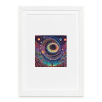 Vortex Oculaire Cosmique - Affiche encadrée (27 × 37 cm) - blanc - Devant