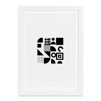 Geometric Collage Block Art - Framed poster (27 × 37 cm) - white - Front