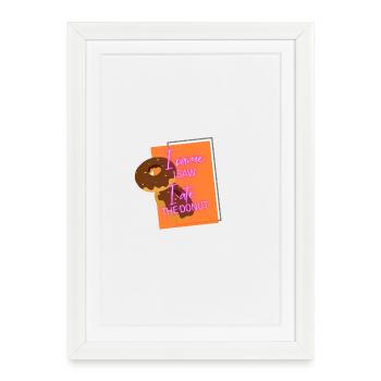 I Saw I Ate The Donut Neon Card - Framed poster (27 × 37 cm) - white - Front